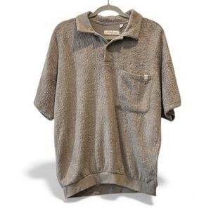 Urban Outfitters Standard Cloth Gray Brush Polo Shirt  Short Sleeve Mens Medium